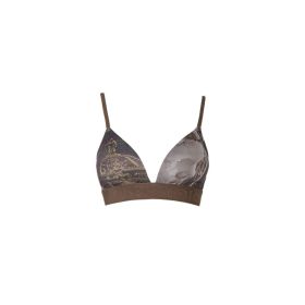 Daily Hot Girl Comfortable Removable Chest Pad No Steel Outer Wear Sports Bra (Option: Brown-L)