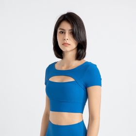 Women's Quick-drying Skinny Yoga Clothes (Option: Dark Blue-S)