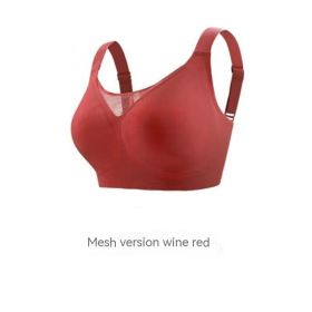 Small Chest Slimming Thin Anti-sagging Large Size All-inclusive Women (Option: Carmine-XL)