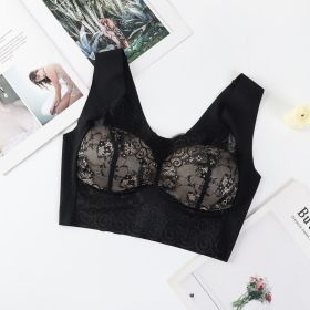 Lace Strapless Vest Style Underwear (Option: Transparent Black-M)