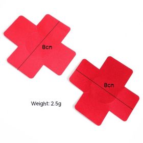 Sexy Breast Pad Disposable Cross-shaped Chest Paste Nipple Stick (Color: Red)