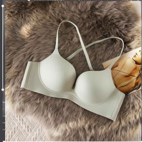 Japanese Seamless One-piece Beauty Back Underwear Women (Option: Gray Green-S)