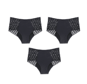 Breathable High Waisted Triangular Physiological Underwear (Option: 3PCS-XL)