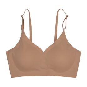 Beauty Back And Push Up Wireless Women's Underwear (Option: Skin color-L)