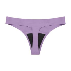 Four-layer Side Leakage Prevention Female Menstrual Underwear (Option: Purple-XXL)