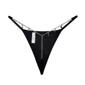 Solid Color Metal Chain Thong Personality (Option: T4KISS-L)