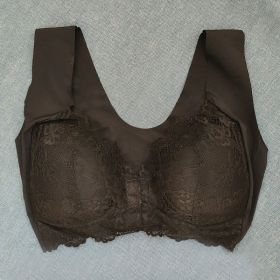 Women's Plus Size Wireless Vest Underwear (Option: Black-XL2L)