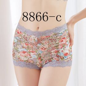Women's Cotton Seamless Underwear (Option: 8866 C Gray-XL)